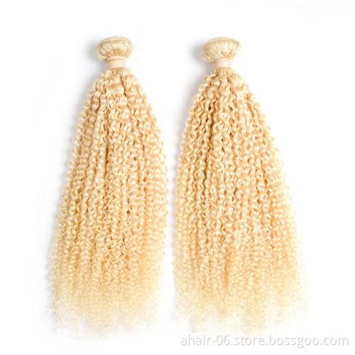 fast selling products, 100% virgin human blonde 613 hair bundles kinky curly